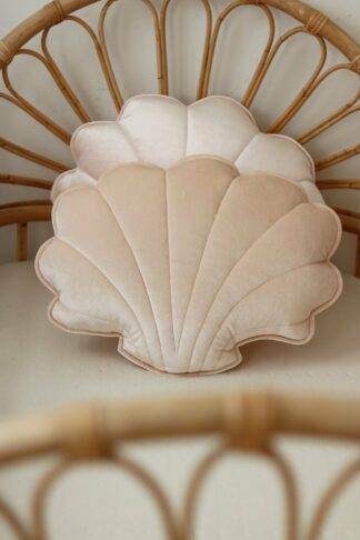 “Apricot Pearl” Velvet Shell Cushion - Moi Mili