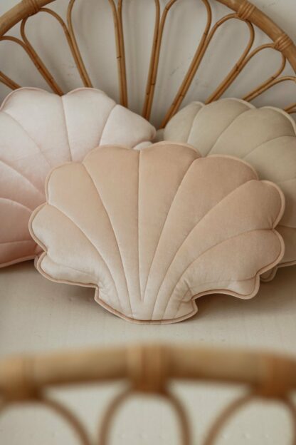“Apricot Pearl” Velvet Shell Cushion - Moi Mili