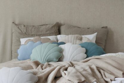 “Baby Blue” Linen Shell Cushion - Moi Mili