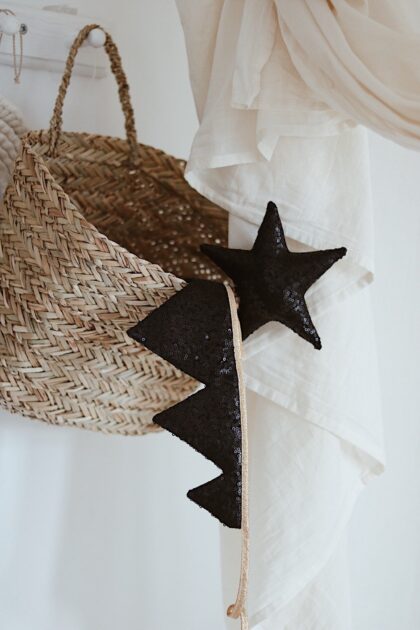 “Black Sequins” Crown and Wand Magic Set - Moi Mili