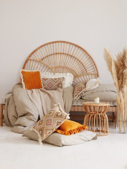 "Boho tribe" bolster with fringe - Moi Mili