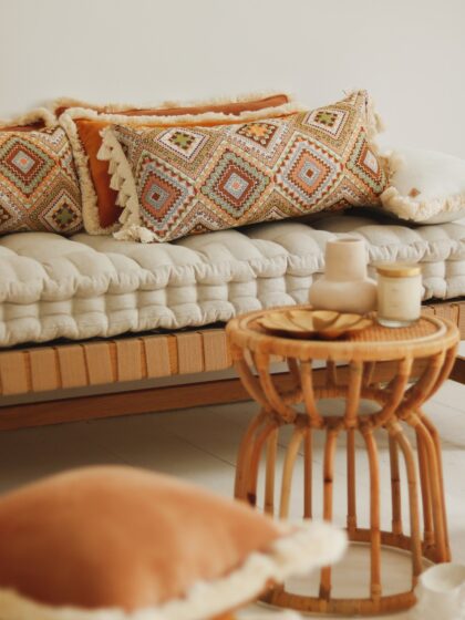 "Boho tribe" bolster with fringe - Moi Mili