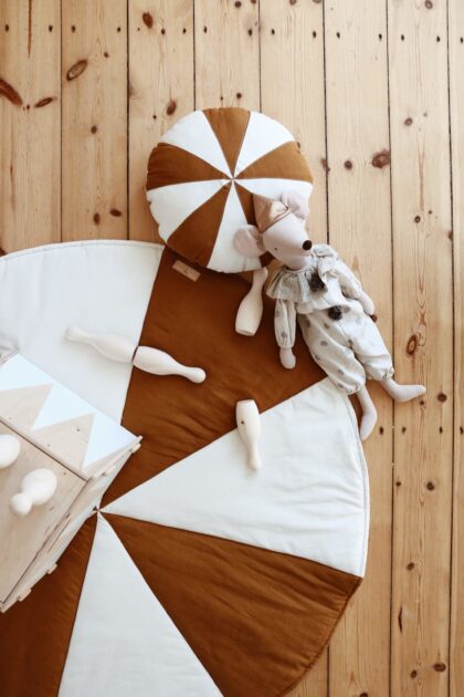 “Caramel Candy” Patchwork Cushion - Moi Mili