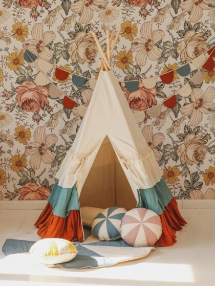 “Circus” Teepee with Frills and mat - Moi Mili