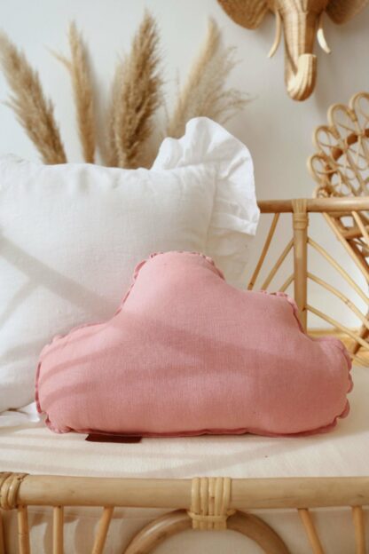 “Dirty Pink” Linen Cloud Cushion - Moi Mili