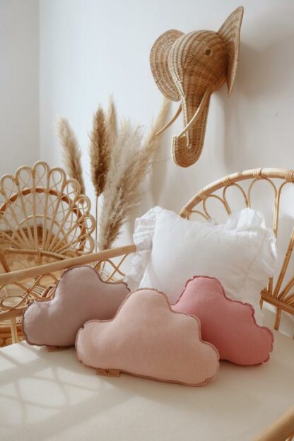 “Dirty Pink” Linen Cloud Cushion - Moi Mili