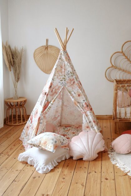“Flower power” Teepee and Mat Set - Moi Mili