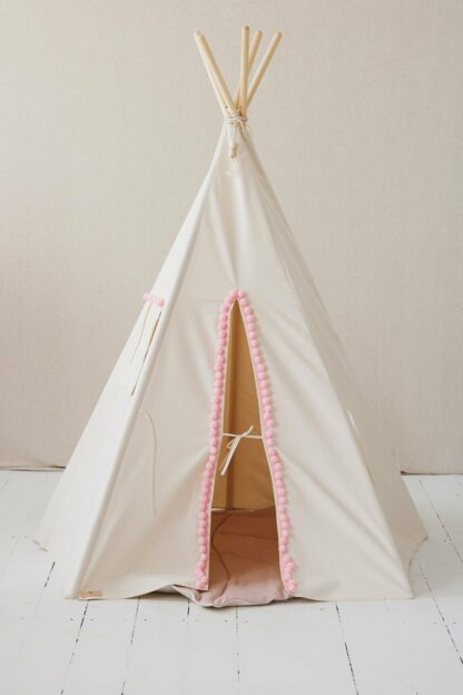 “Fluffy Pompoms” Teepee with Pompoms and Mat Set - Moi Mili