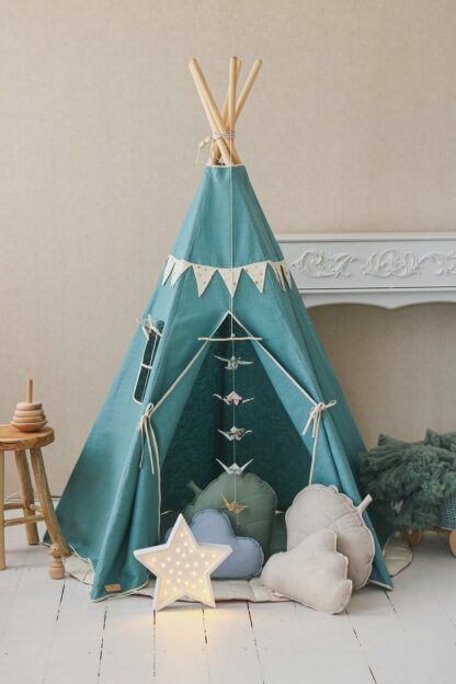 “Gold Star” Teepee Tent with Garland - Moi Mili