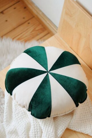 “Green Candy” Patchwork Cushion - Moi Mili