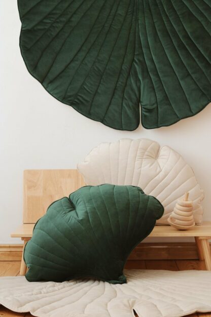 “Green” Velvet Ginkgo Leaf Mat - Moi Mili