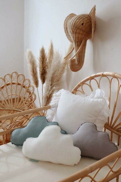 “Grey” Linen Cloud Cushion - Moi Mili