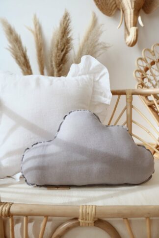 “Grey” Linen Cloud Cushion - Moi Mili