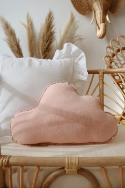 “Light Pink” Linen Cloud Cushion - Moi Mili