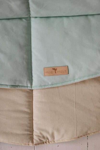 “Mint and Beige” Round Cotton Mat - Moi Mili