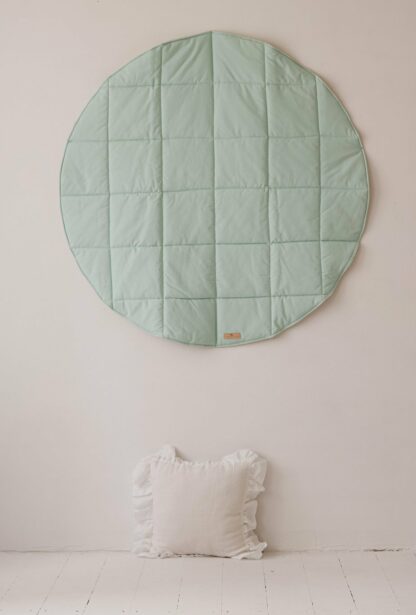 “Mint and Beige” Round Cotton Mat - Moi Mili