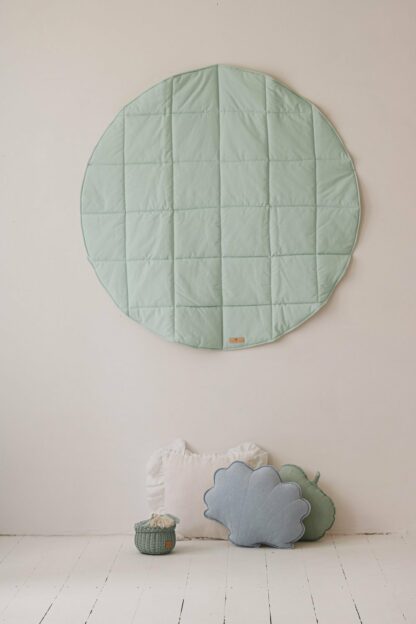 “Mint Fog” Teepee with Pompoms and Mat Set - Moi Mili