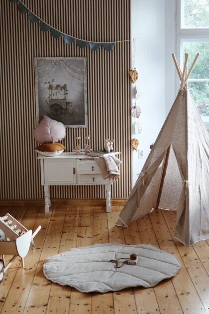 “Natural Linen” Leaf Mat - Moi Mili