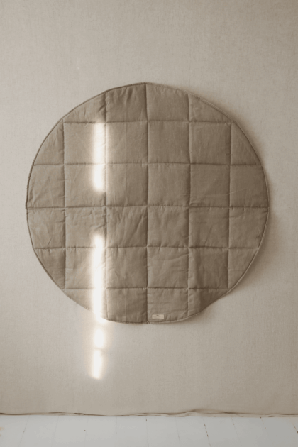 “Natural Linen” Round Mat - Moi Mili