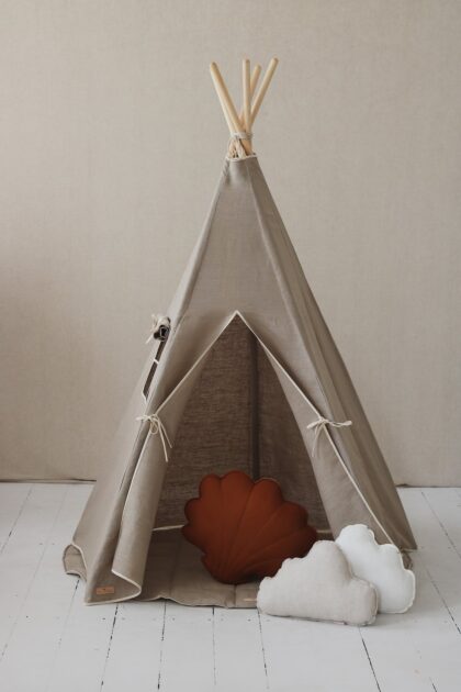 “Natural Linen” Teepee Tent - Moi Mili