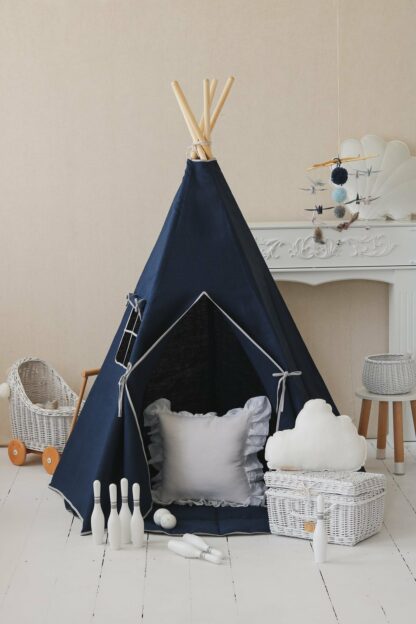 “Navy Blue” Teepee and Mat Set - Moi Mili