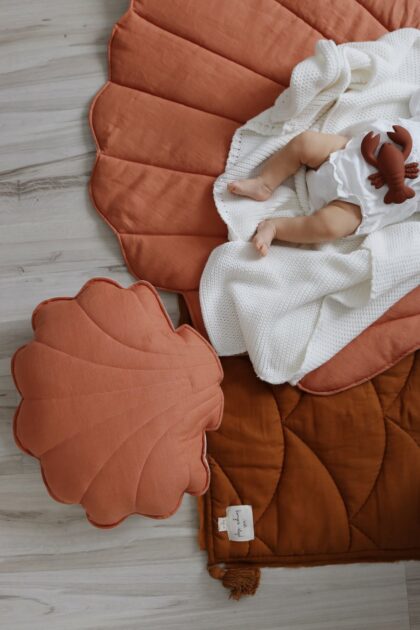 “Papaya” Linen Shell Cushion - Moi Mili