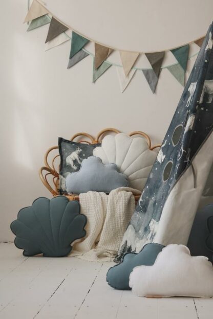 “Pigeon Grey” Linen Cloud Cushion - Moi Mili