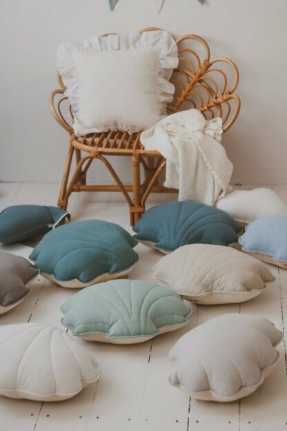 “Pigeon Grey” Linen Shell Cushion - Moi Mili