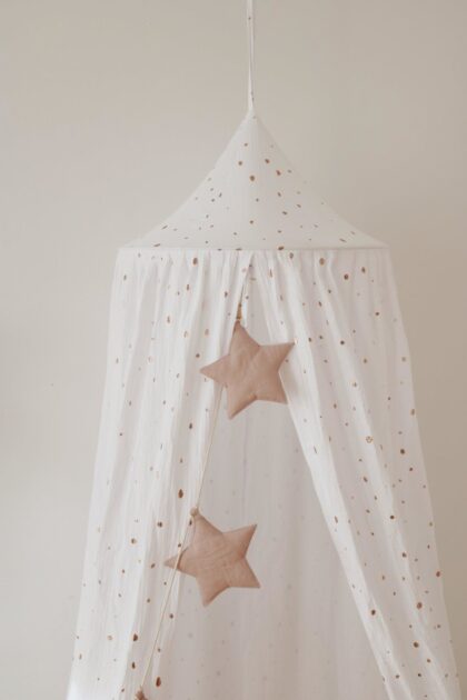 “Pink powder” Linen Garland with Stars - Moi Mili