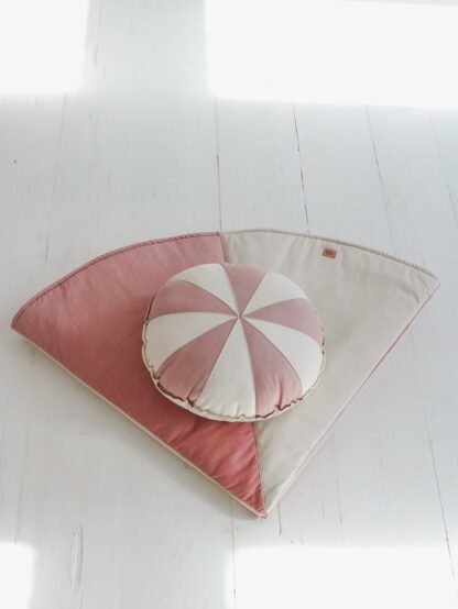 “Powder Pink Candy” Patchwork Cushion - Moi Mili