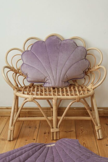 “Purple” Velvet Shell Cushion - Moi Mili