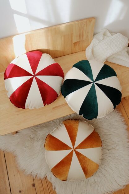 “Red Candy” Patchwork Cushion - Moi Mili
