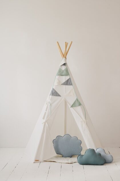 “Snow White” Teepee and Leaf Mat Set - Moi Mili