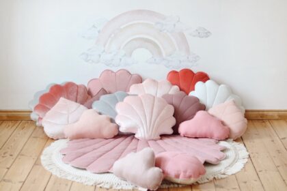 “Soft Pink” Velvet Shell Cushion - Moi Mili
