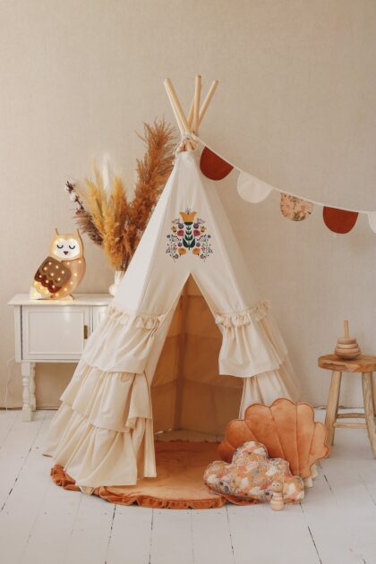 Teepee with frills "Folk" - Moi Mili