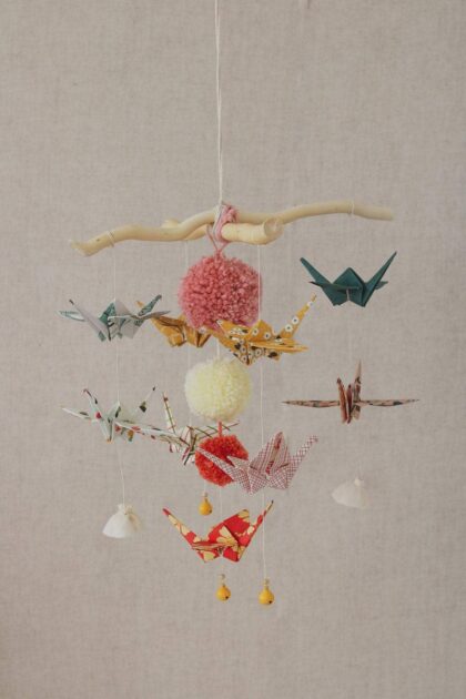 “Vintage” Origami Nursery Mobile - Moi Mili