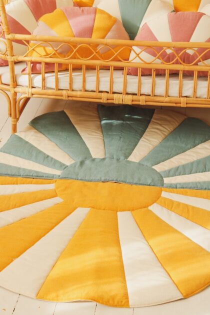 “Waves at the Ocean Beach” Linen Sun Mat - Moi Mili