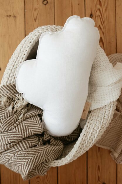 “White” Linen Cloud Cushion - Moi Mili