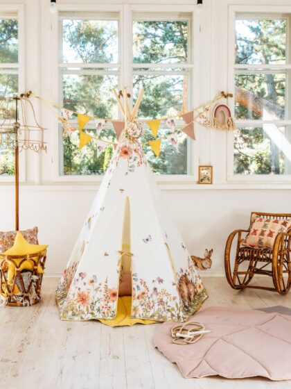 “Wildflowers” Teepee and Mat Set - Moi Mili