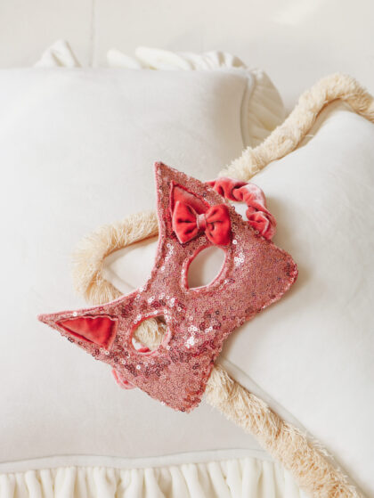"Pink Sequins” Cat mask