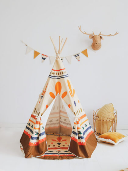 “Native vibe” Teepee and Mat Set