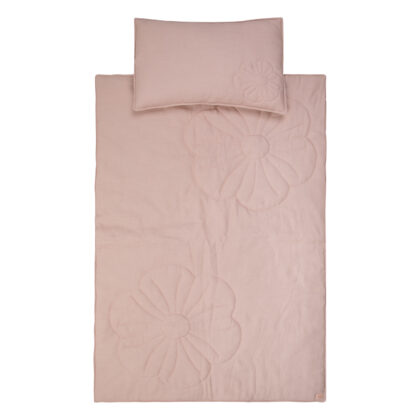 Linen bloom child cover set Powder pink Big size