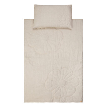 Linen bloom child cover set Sand Big size