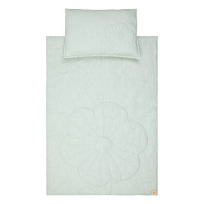 Linen bloom child cover set Mint