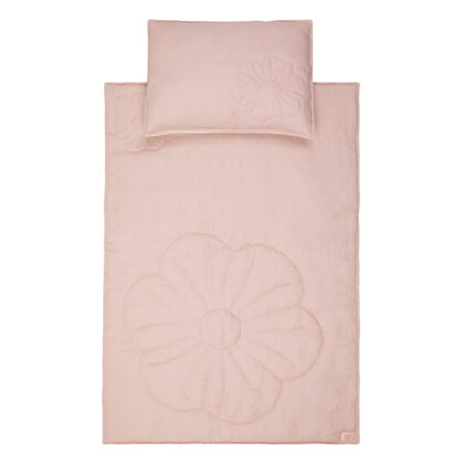 Linen bloom child cover set Powder pink