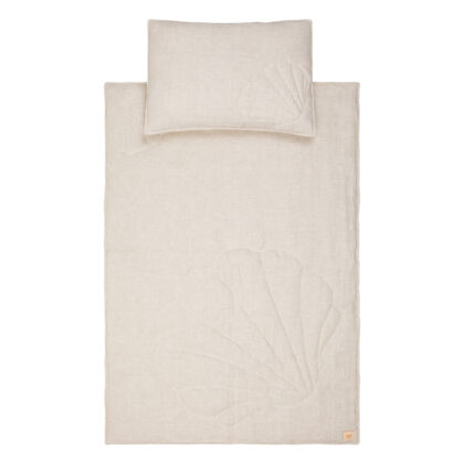 Linen shell child cover set Sand