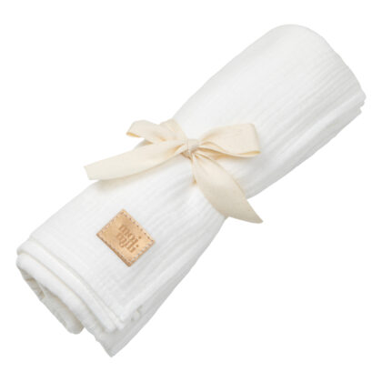 Muslin baby swaddle blanket Cream