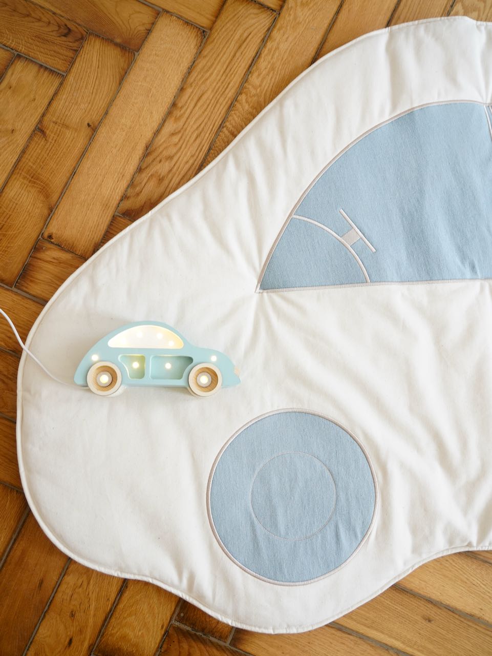 Children's mat "Jeans" car