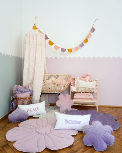 Muslin canopy "Purple forget-me-not"