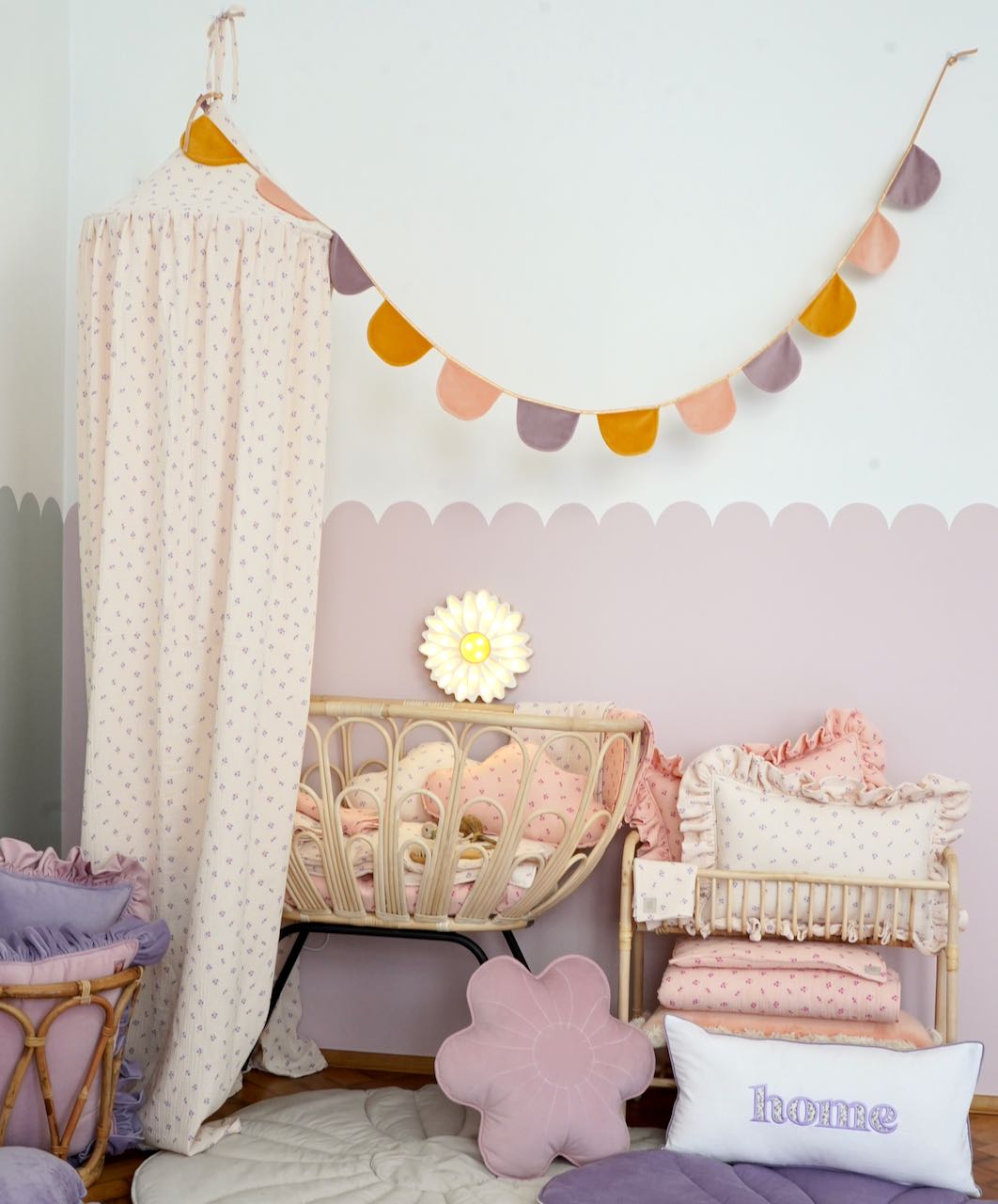 Muslin canopy "Purple forget-me-not" - Image 3